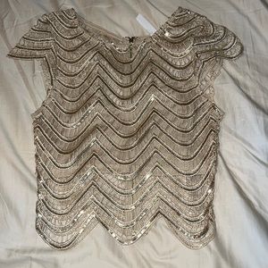 Gold sequin top